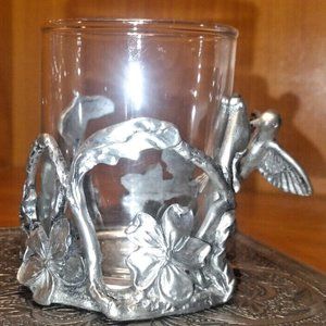 HUMMINGBIRD PEWTER VOTIVE HOLDER 1992 SEAGULL ETAIN CANADA ZINN CANDLE DIECAST.